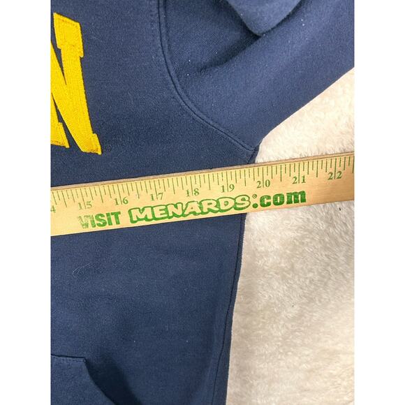 University of Michigan Hoodie Mens S Blue Yellow Stadium Athletics Wolverines - Picture 5 of 7